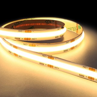 5M COB LED Strip Kit, 24vdc.  Dimmable and Non-Dimmable. White or Warm White